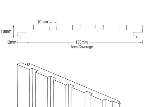 easylining mr mdf e-zero primed channel 30 2700x170x18 bundle of 3